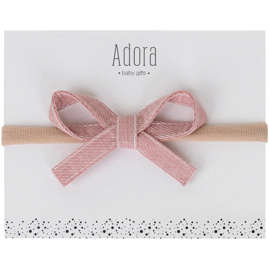 Adora Ribbon Bow Headband - Rose Adora Ribbon Bow Headband - Rose