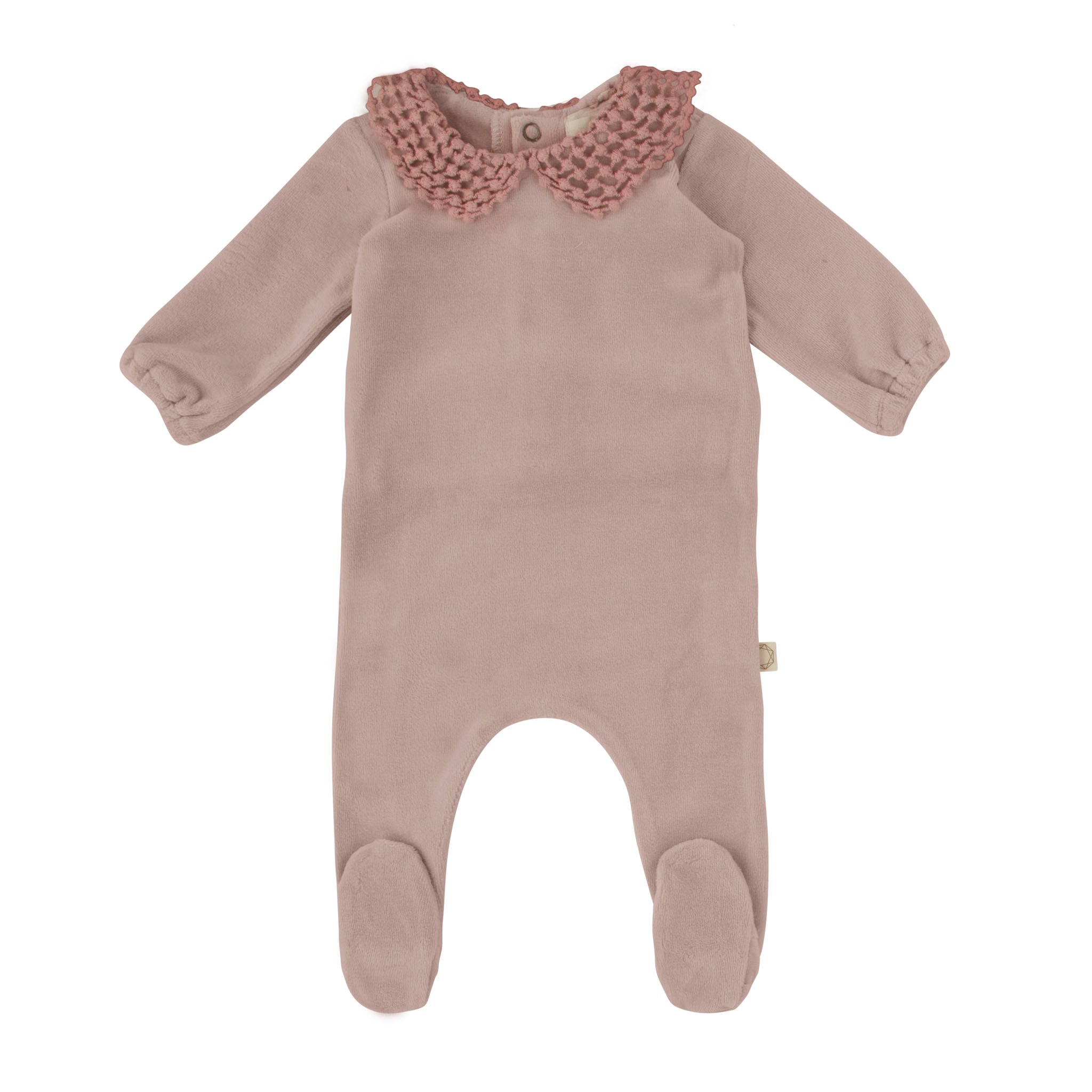 Baby Club Chic Braided Footie with Stich Collar- Blue main image 0