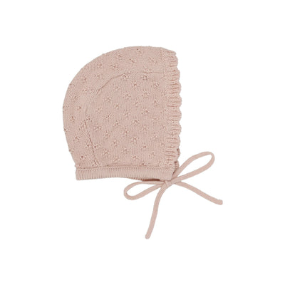 Lilette Vintage Petal Knit Footie with Bonnet