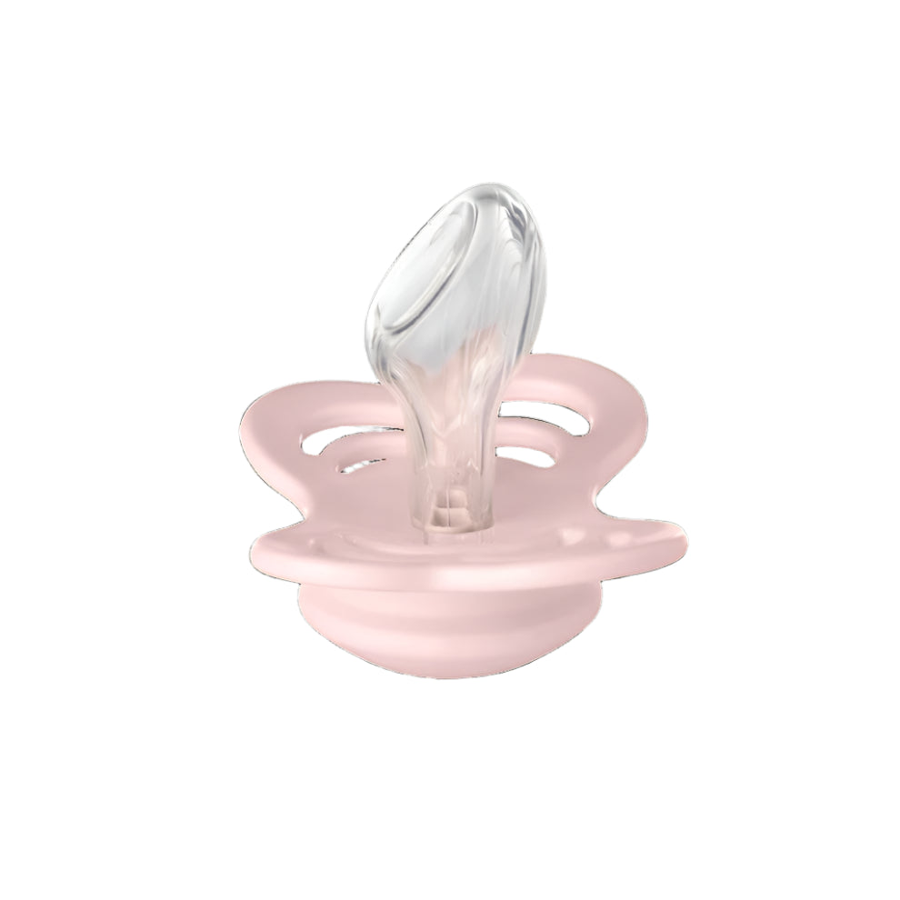 Bibs Two Pack Anatomical Silicone Haze/Blossom Couture Pacifiers