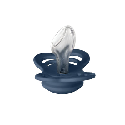 Bibs Anatomical Silicone Steel Blue Couture Pacifier