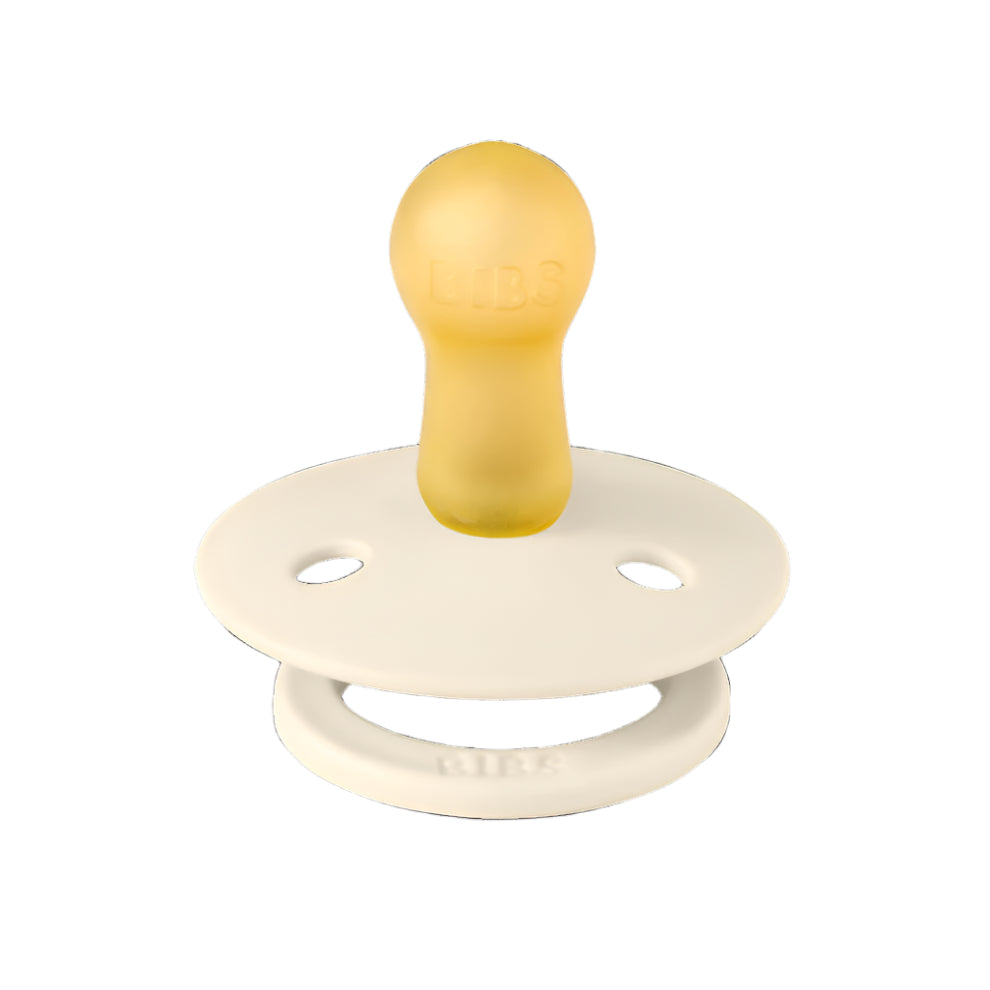 Bibs Two Pack Round Latex Ivory/Petrol Colour Pacifiers