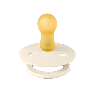 Bibs Two Pack Round Latex Ivory/Petrol Colour Pacifiers
