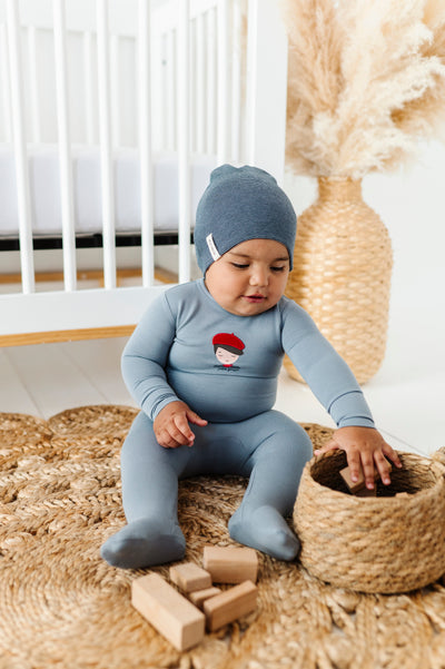 Ely's & Co. Organic French Terry French Boy Collection Footie