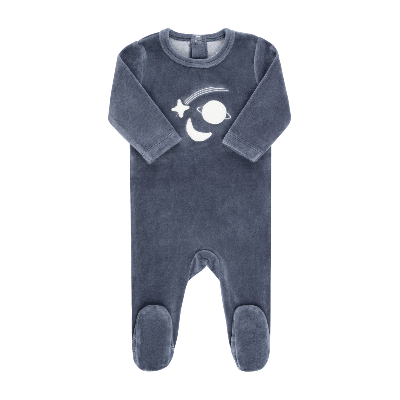 Ely's & Co. Celestial Collection Navy Velour Footie