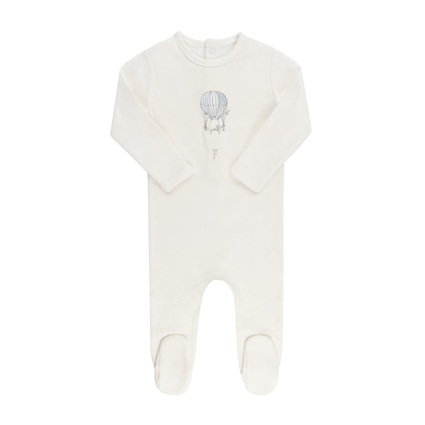 Ely's & Co. Hot Air Balloon Collection Ivory/Blue Footie