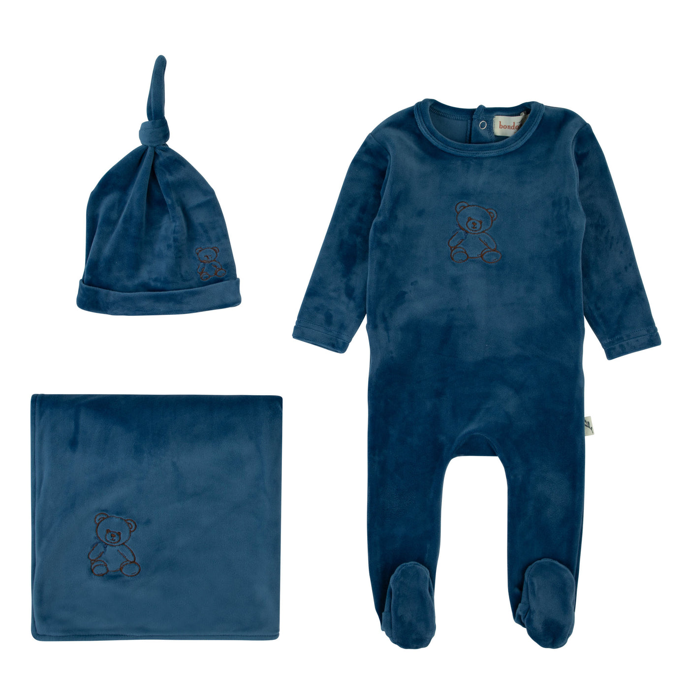 Bondoux Bebe Teddy Collection Blue Three Piece Set