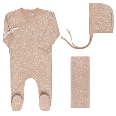 Ely's & Co. Vine Collection Pink Cotton Three Piece Set