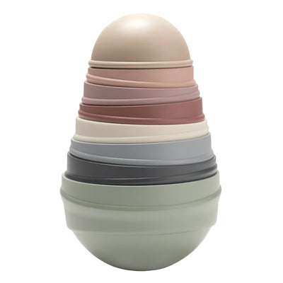 Bibs Wobbly Tower Pastel Rainbow