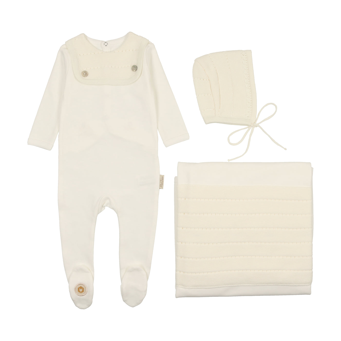 Mon Tresor Knitted Nobility Ivory Three Piece Set