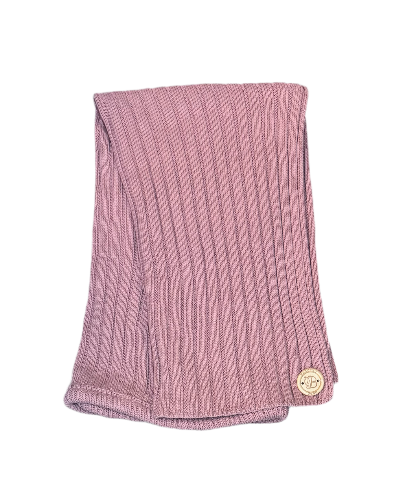 Bandeaux Bebe Ribbed Mauve Chunky Knit Blanket