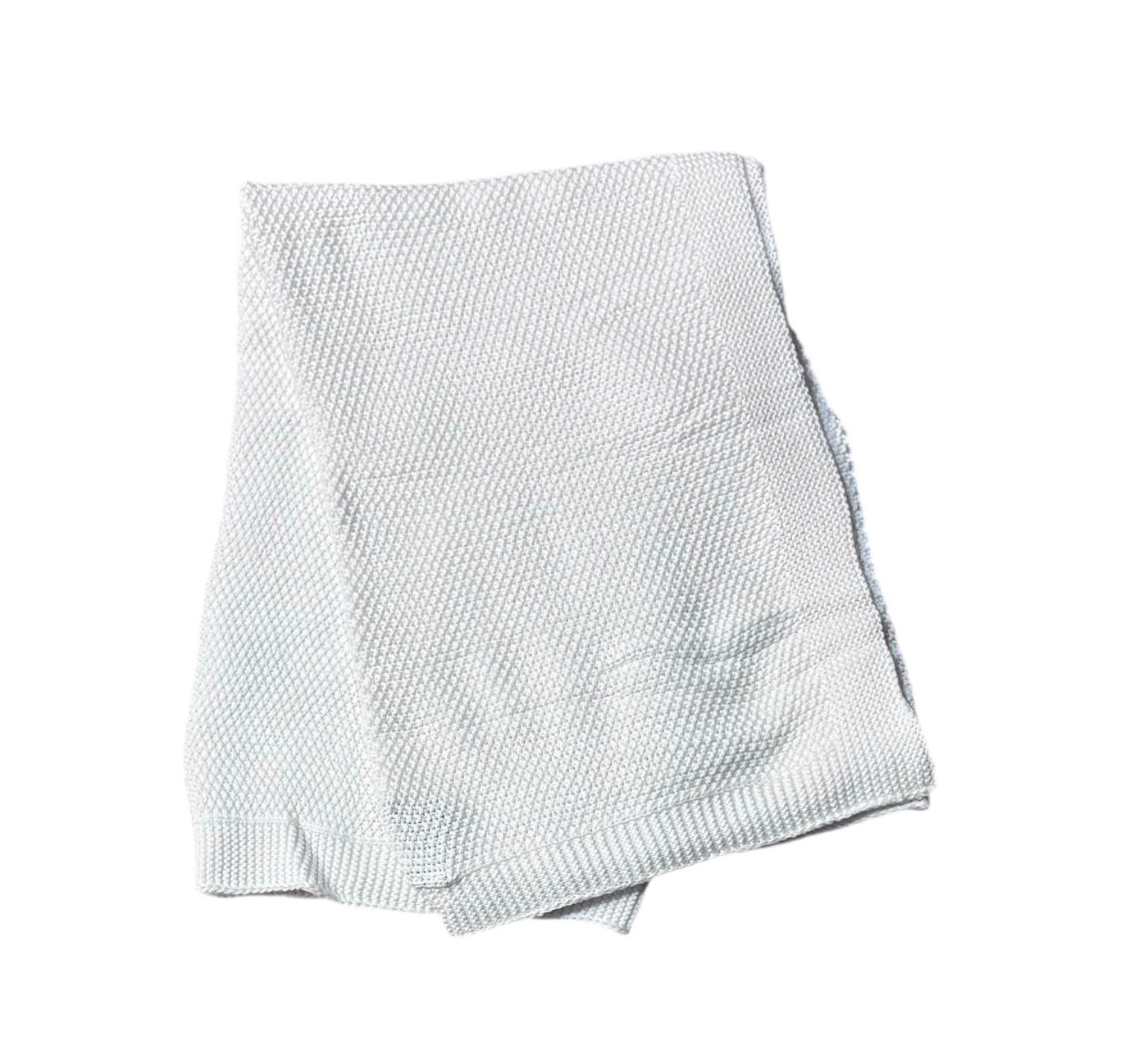 Mini Pocket Basic Knit Ivory Blanket