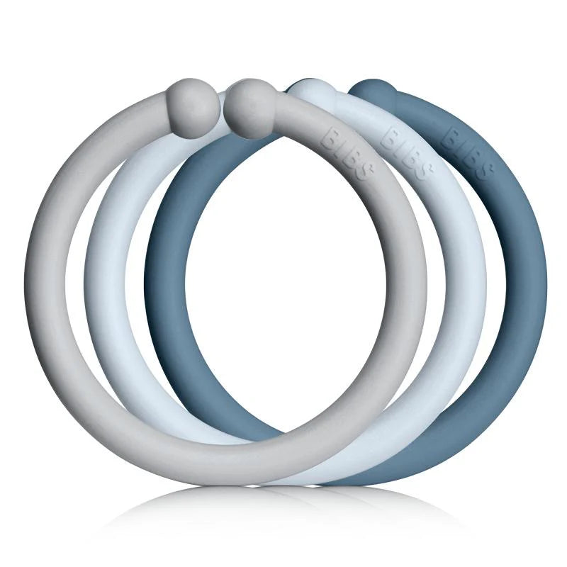 Bibs Loops 12 Pack Blue/Cloud/Petrol Teether Toy