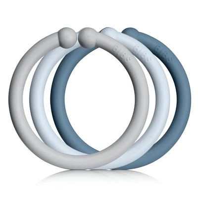Bibs Loops 12 Pack Blue/Cloud/Petrol Teether Toy