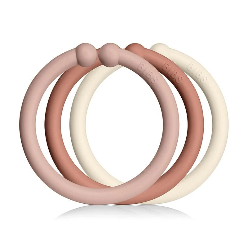 Bibs Loops 12 Pack Blush/Woodchuck/Ivory Teether Toy