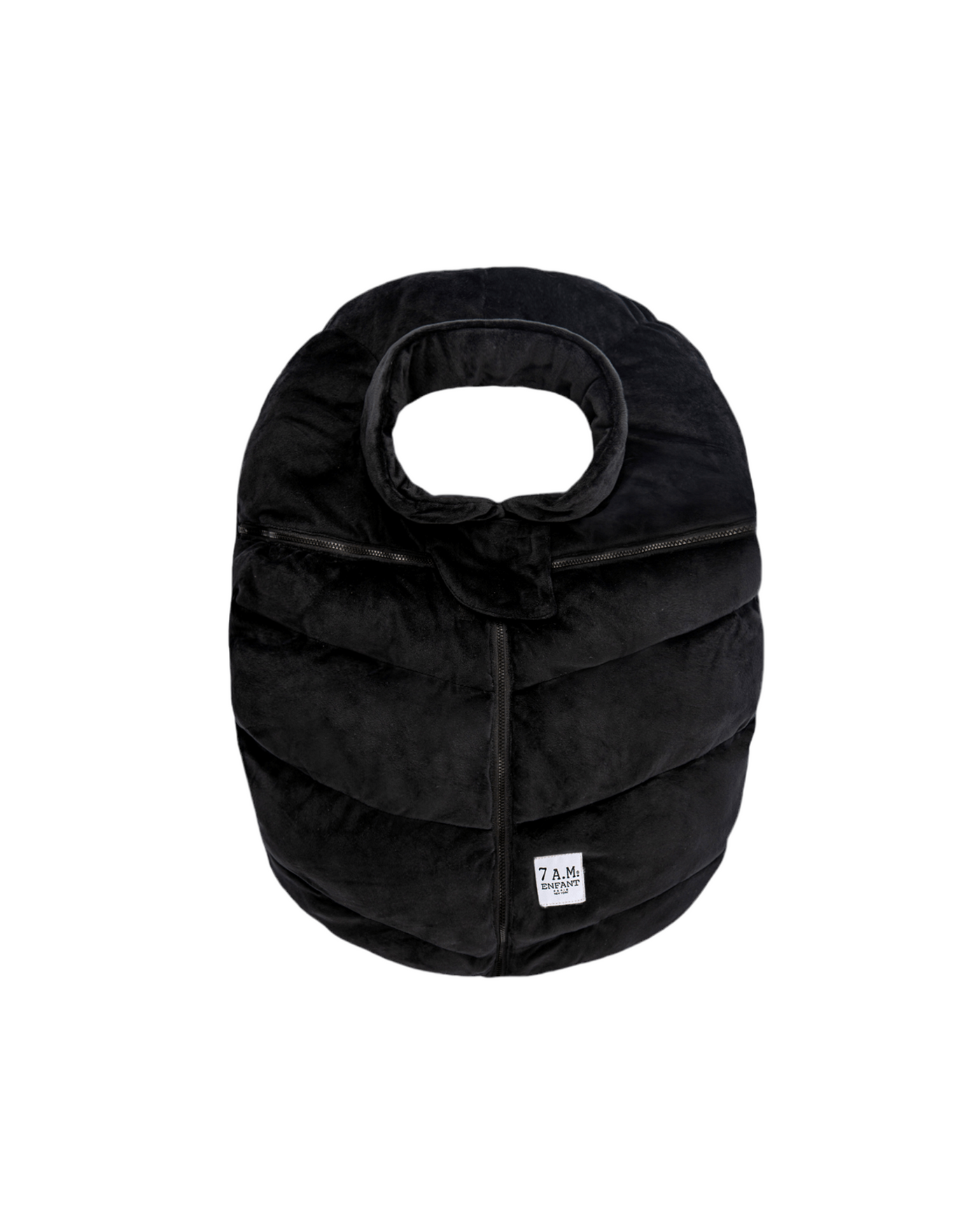 7AM Enfant Car Seat Cocoon - Core Collection - Black Velour 0-12M