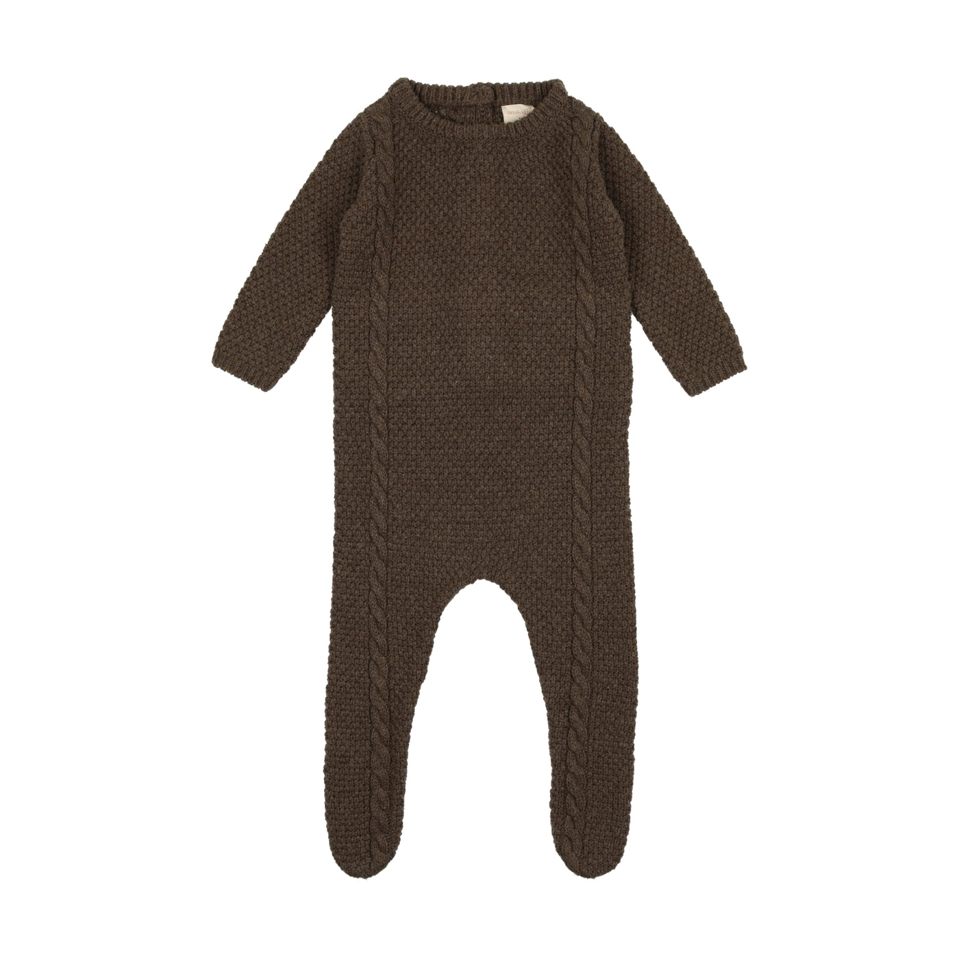 Analogie Cable Knit Heather Brown Three Piece Set