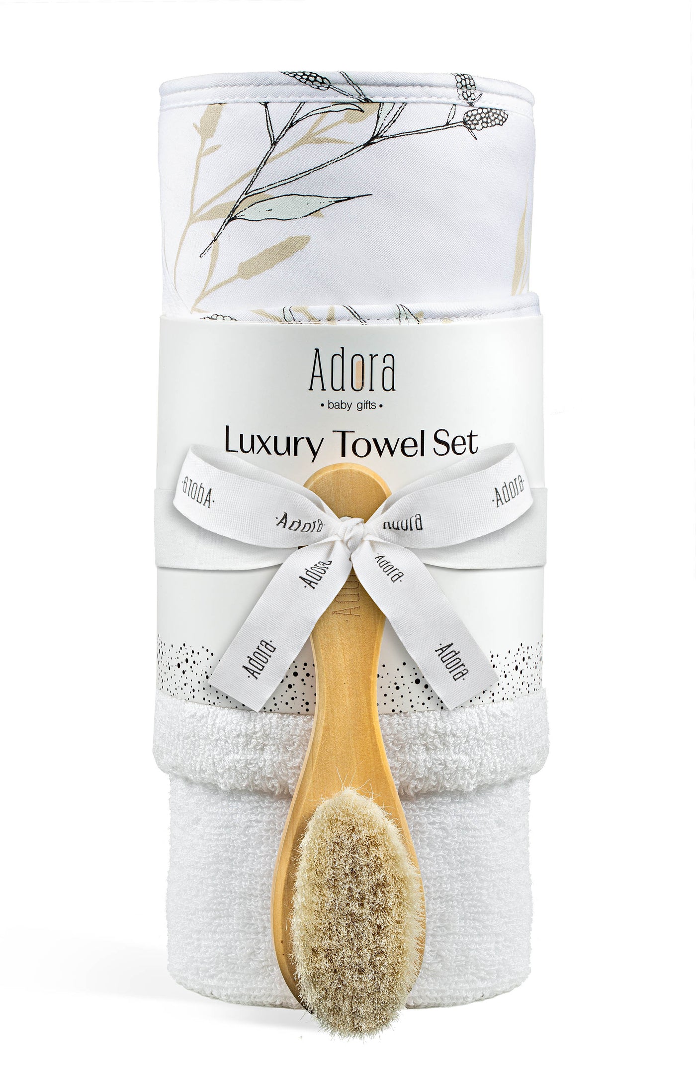 Adora Baby Towel/Brush Bath Gift Set - Cornblue