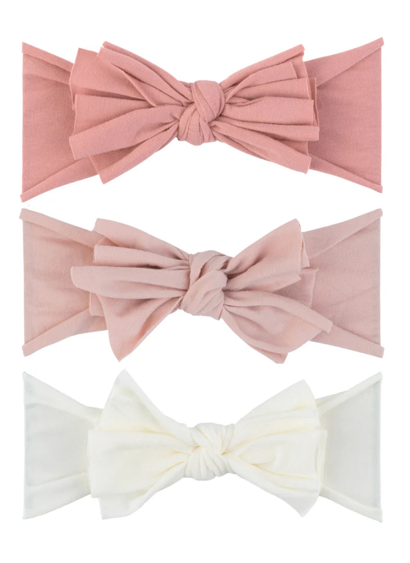 Ely’s & Co. Three Pack Headband Set - Dusty Rose, Blush & Ivory