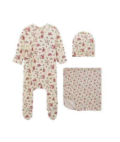 Adee Winter Roses Cotton Three Piece Set
