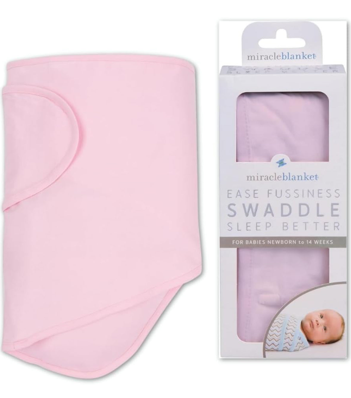 Miracle Blanket Pink Cotton Nighttime Swaddle