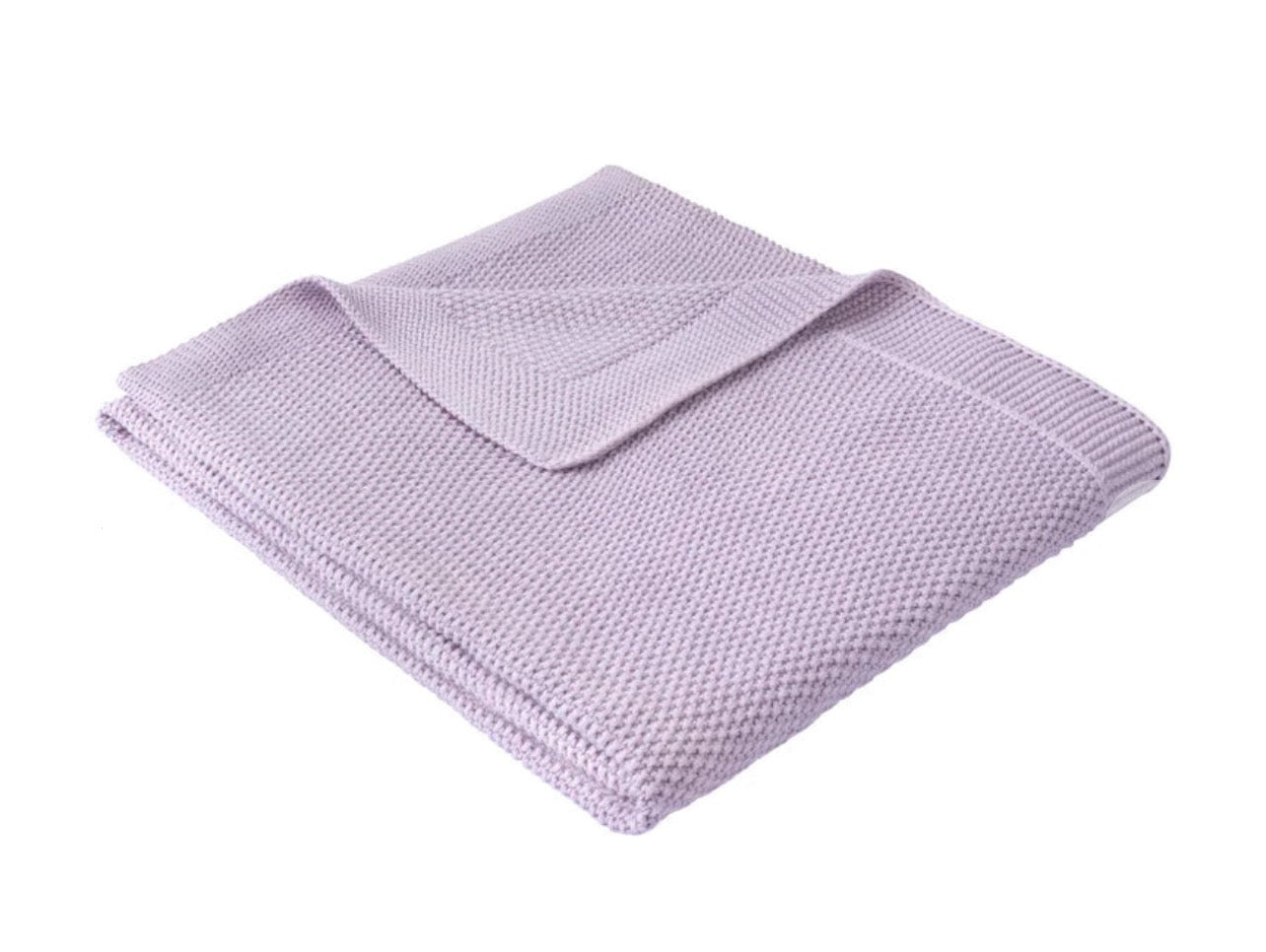 Mini Pocket Basic Knit Lavender Blanket