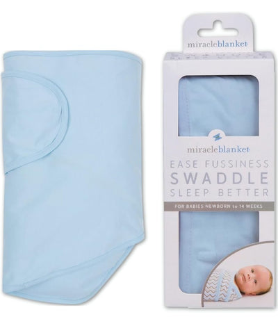 Miracle Blanket Blue Cotton Nighttime Swaddle