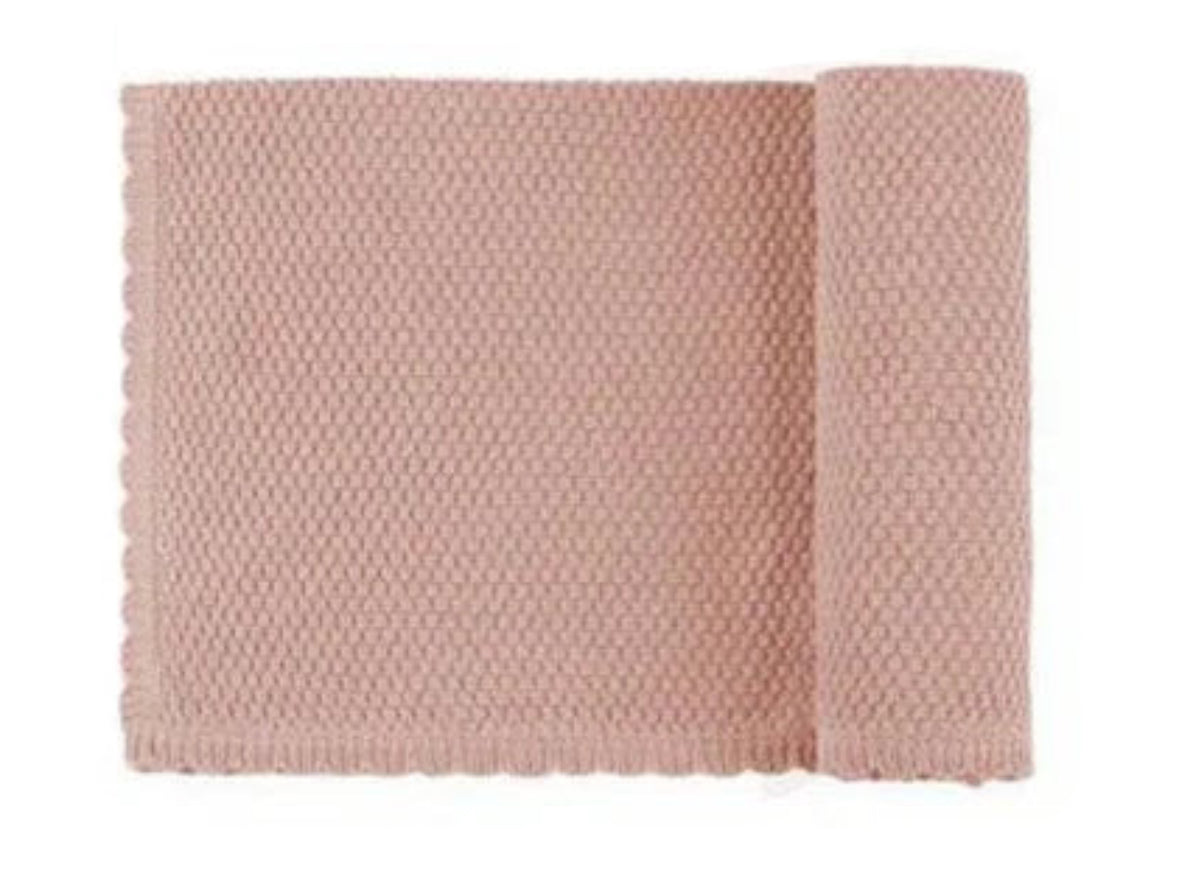 Looms by Ely's & Co. Moss Knit Collection Pink Blanket