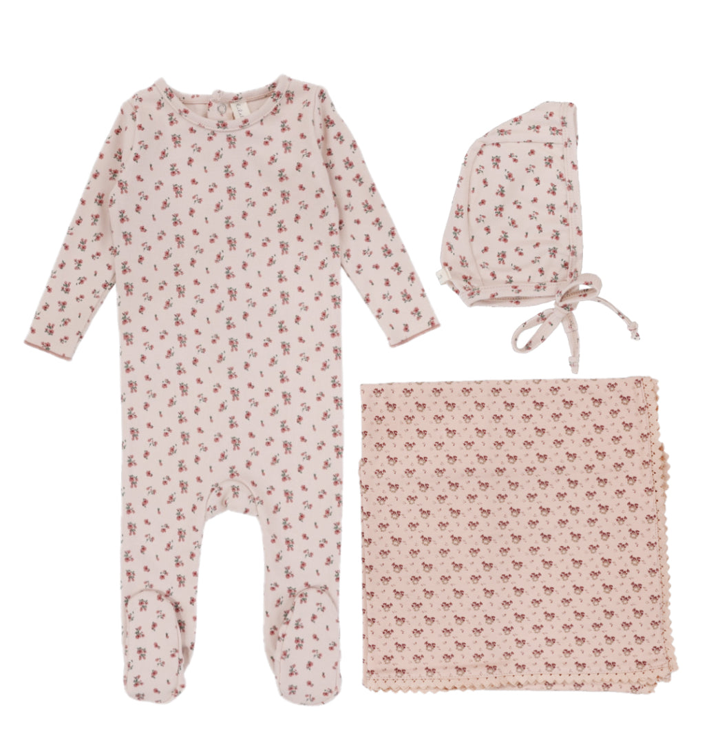 Lilette Vintage Floral Pink Three Piece Set