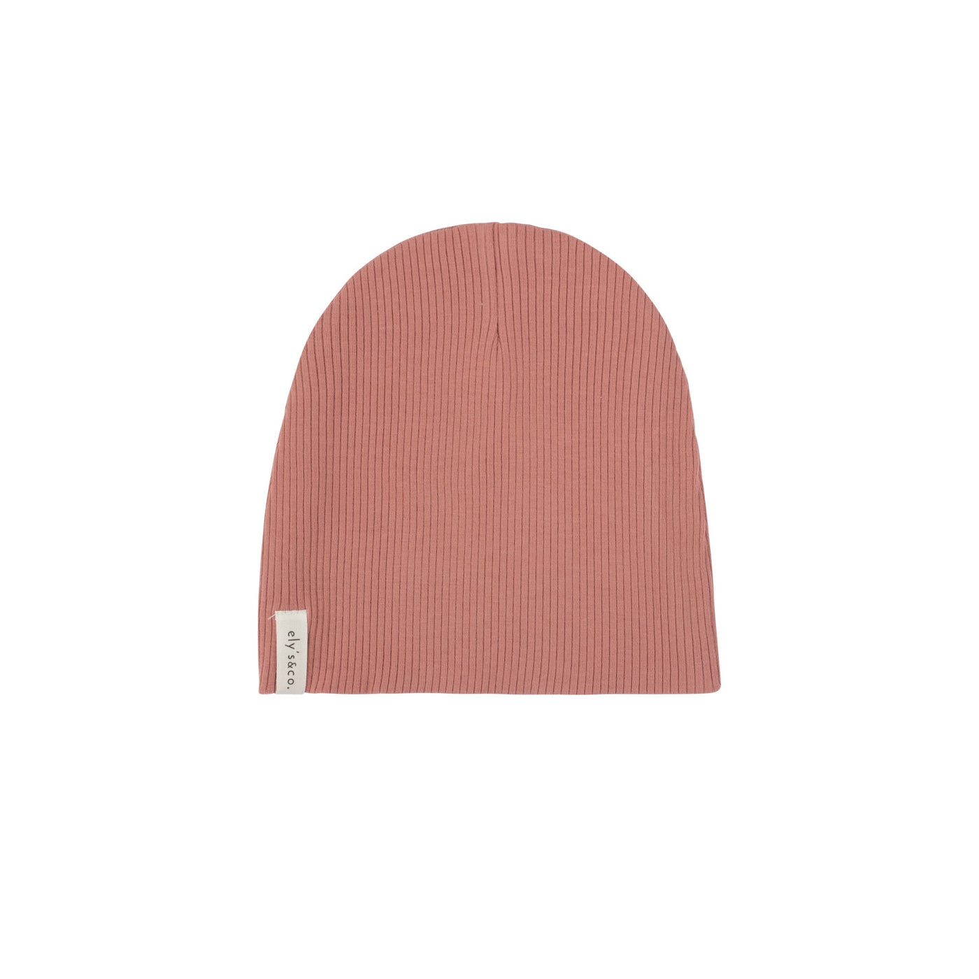 Ely's & Co. Solid Rib Dusty Pink Footie with Beanie