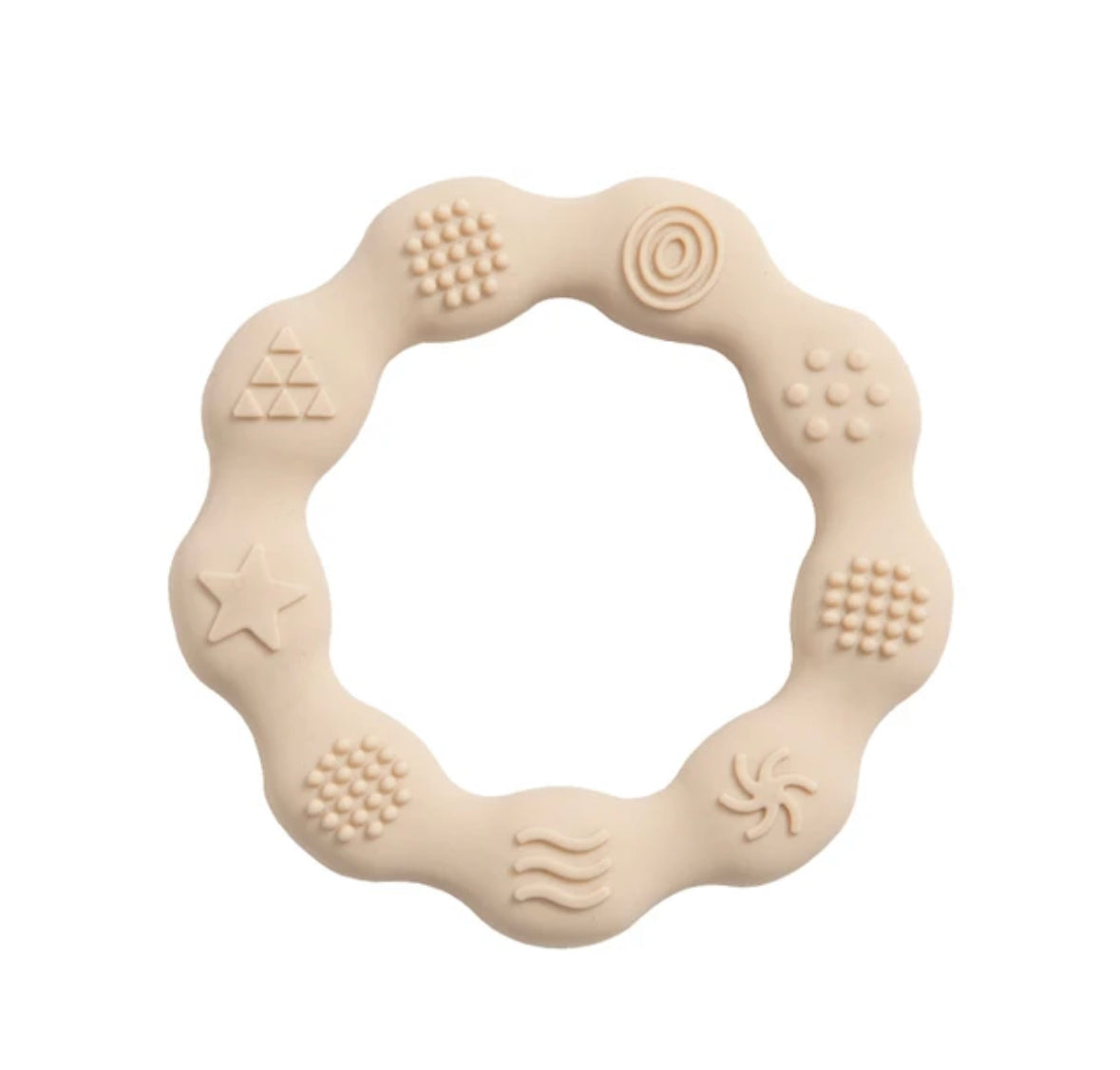 Mon Amour Silicone Teether Ring - Cream