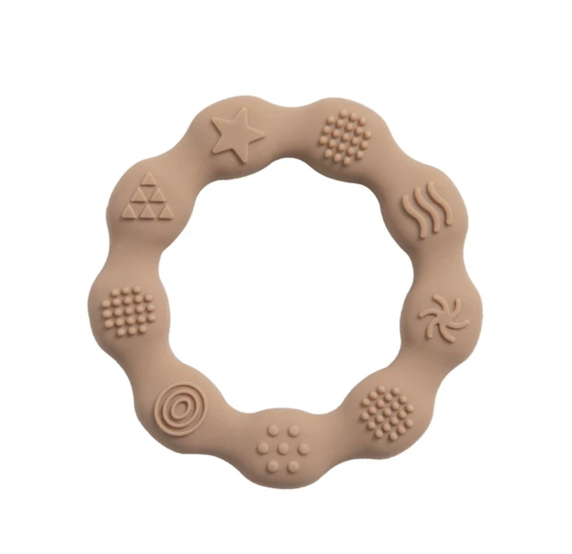 Mon Amour Silicone Teether Ring - Camel