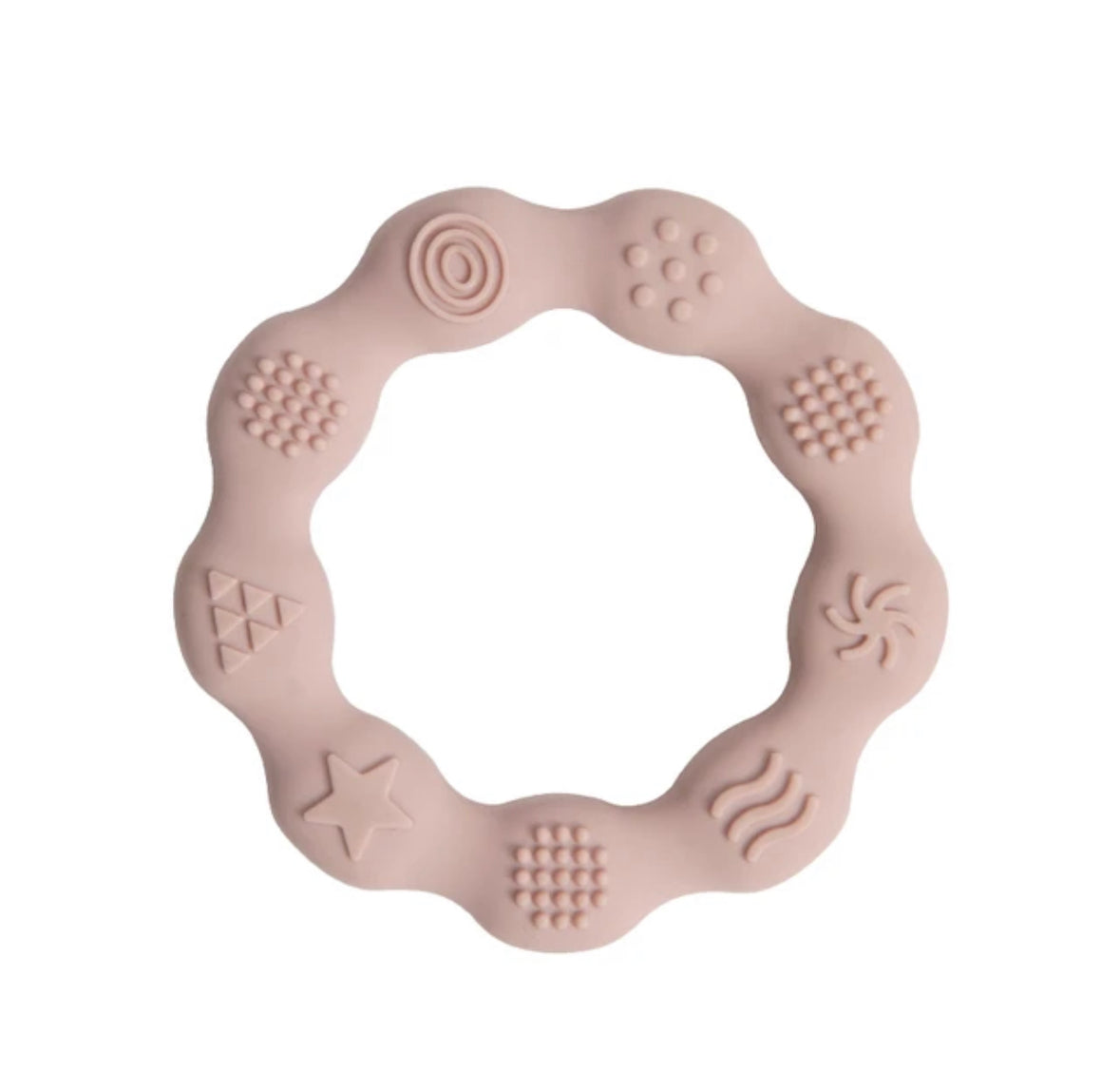 Mon Amour Silicone Teether Ring - Light Pink