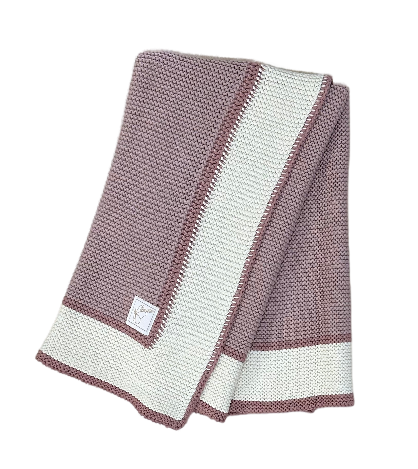 Papillon Chunky Knit Blanket Mauve/Ivory