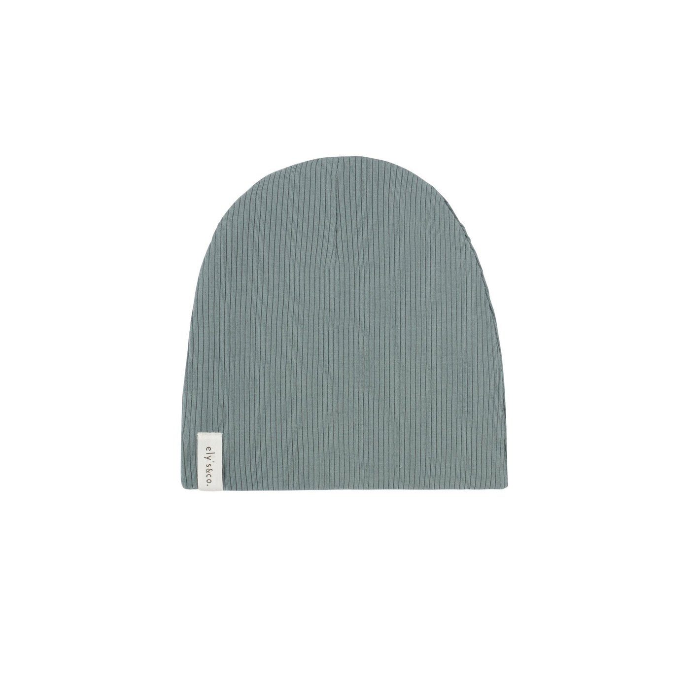 Ely's & Co. Ribbed Solid Collection Ocean Blue Footie with Beanie