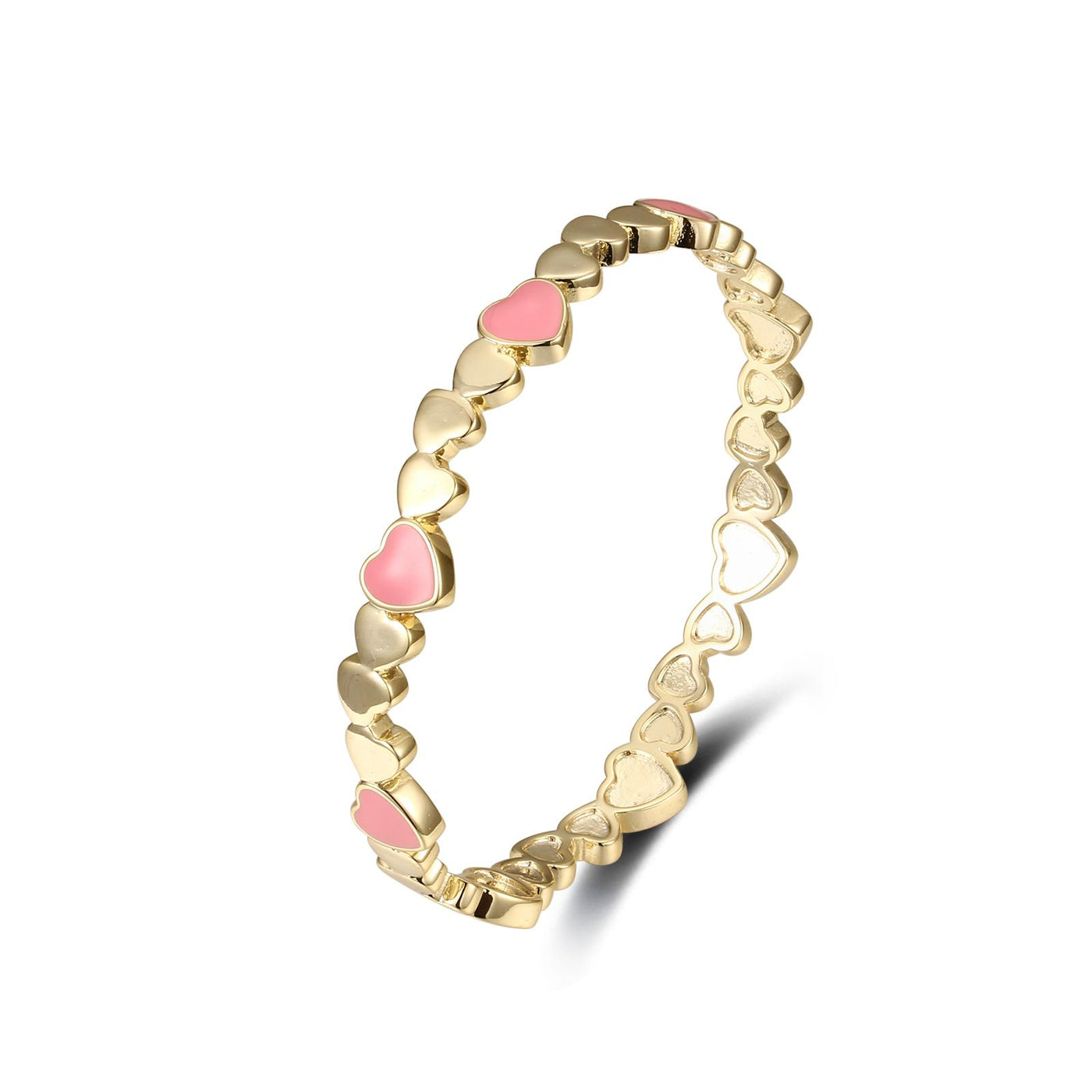 My Little Jewel Gold/Pink Bangle Heart Collection