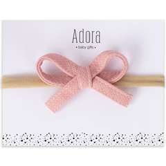 Adora Baby Headband - Mini Waffle Rose Bow