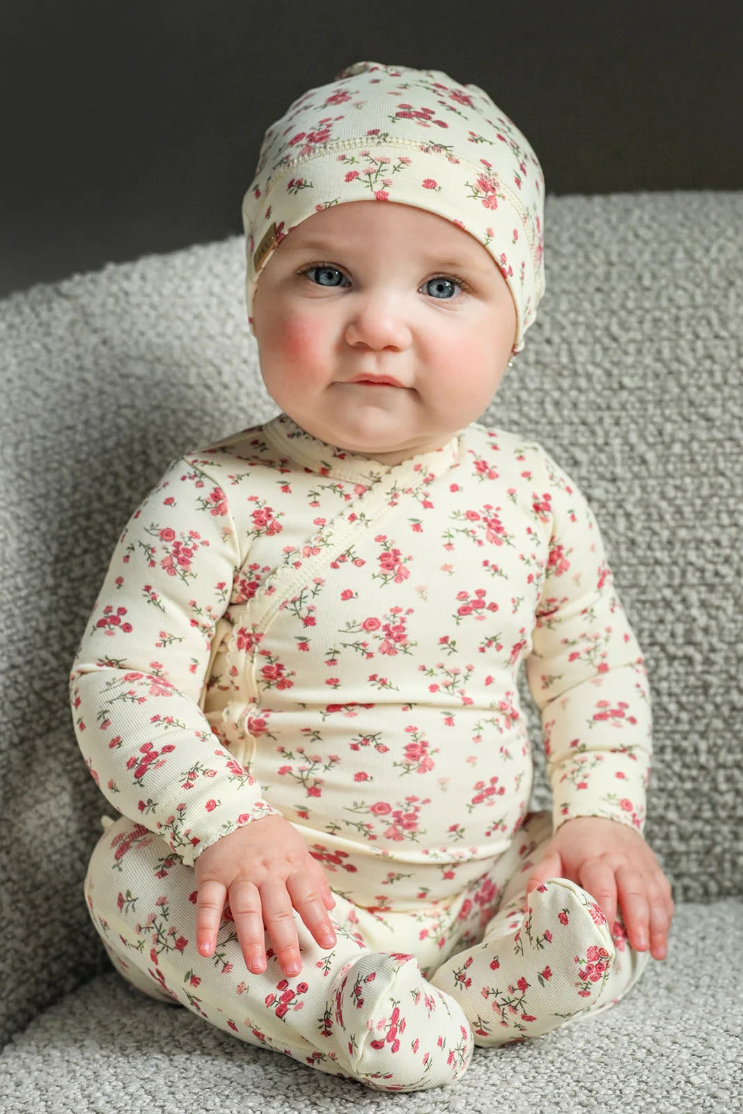 Adee Winter Roses Cotton Three Piece Set