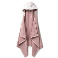 Zandino Chloe Mauve/Snowy Rose Hooded Bath Towel