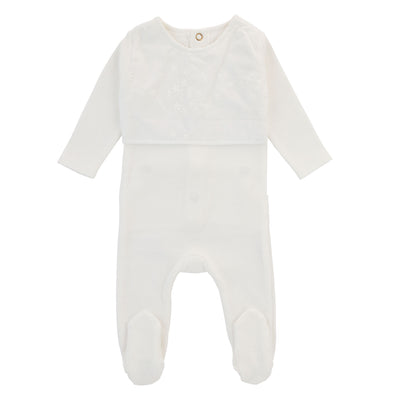 Cadeau Little Elegance White Footie with Bonnet