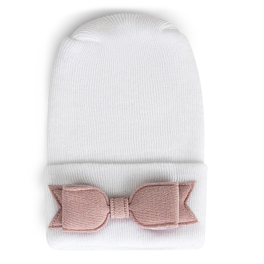 Adora Hospital Hat - Linen Rose Bow