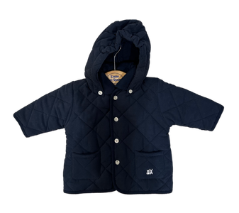 Emile et Rose Navy Button Down Quilted Jacket