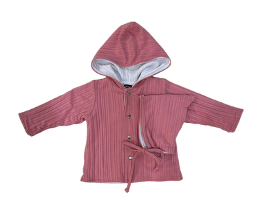 Zuum Mauve Ribbed Jacket with Bonnet – Infantinibaby