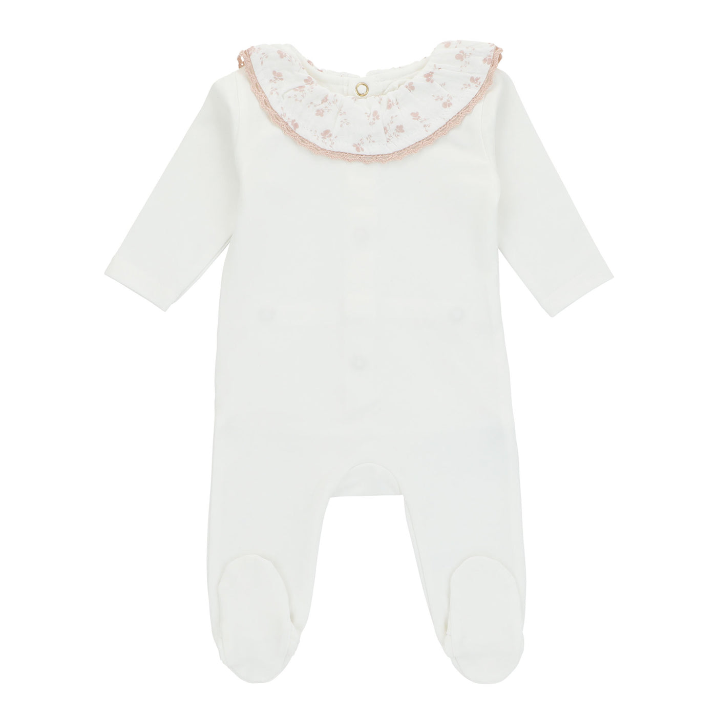 Cadeau Little Bundle Girl Collar White Footie