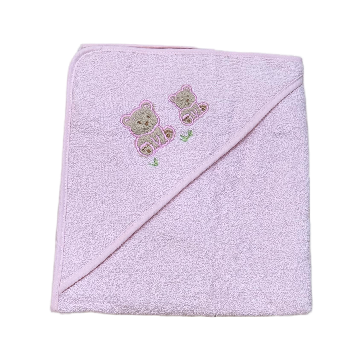 Abstract Pink Hooded Bath Towel - Teddy Bear Collection