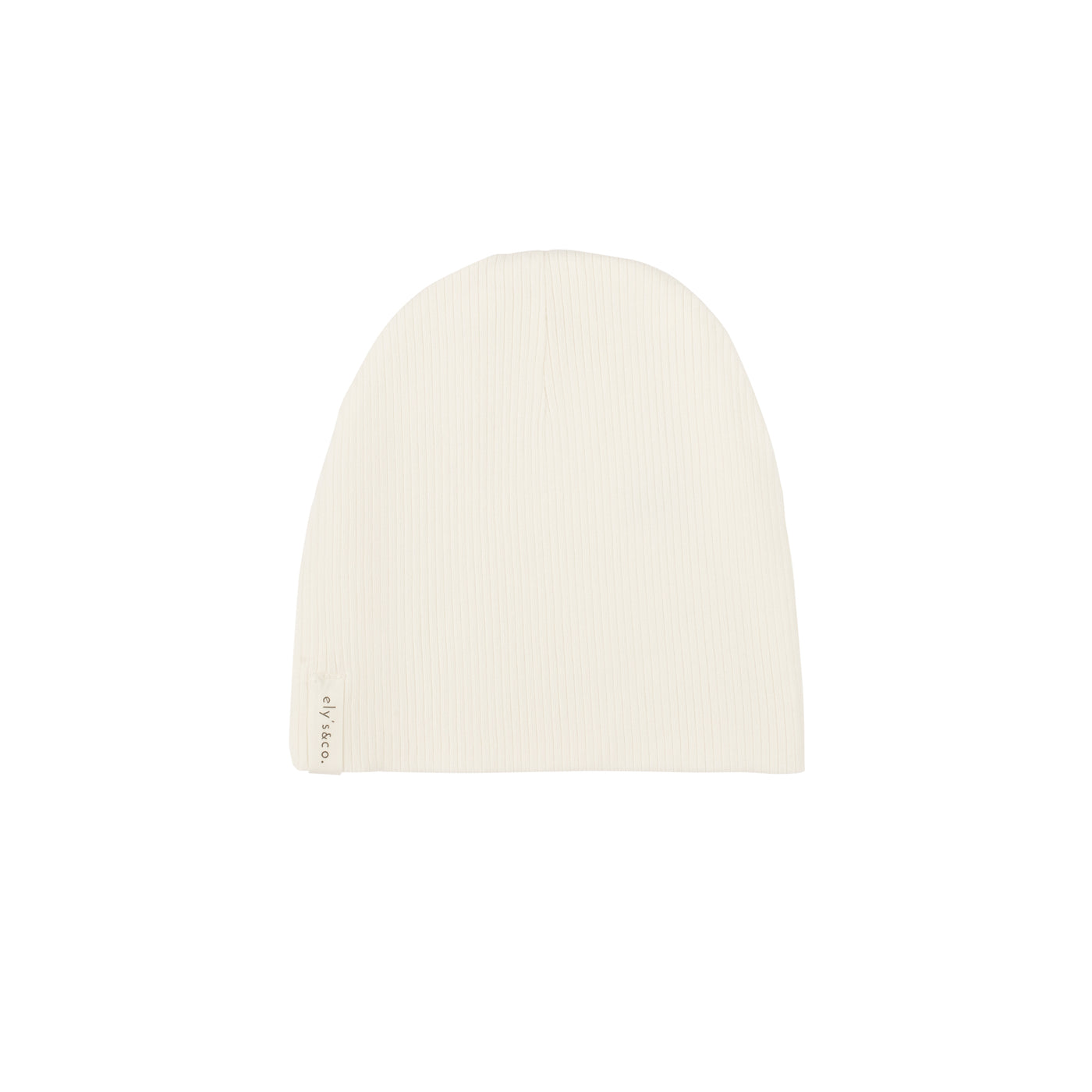 Ely's & Co. Beanie Solid Rib Ivory