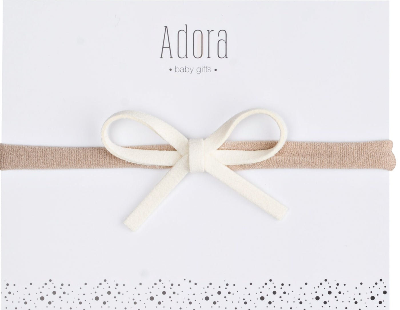 Adora Baby Headband - Mini Classic Ivory Bow