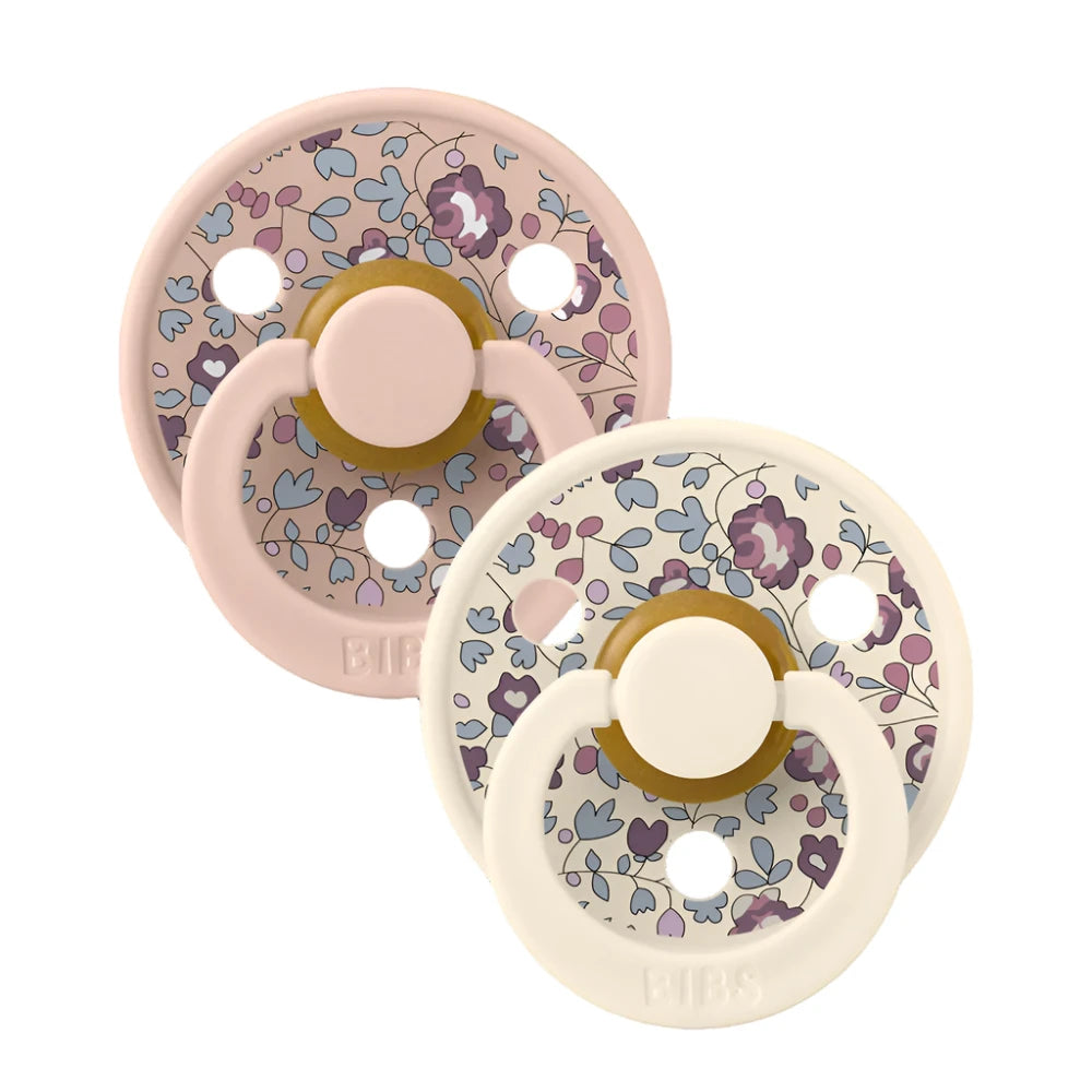 Bibs Two Pack Round Latex Eloise Blush Mix Pacifiers