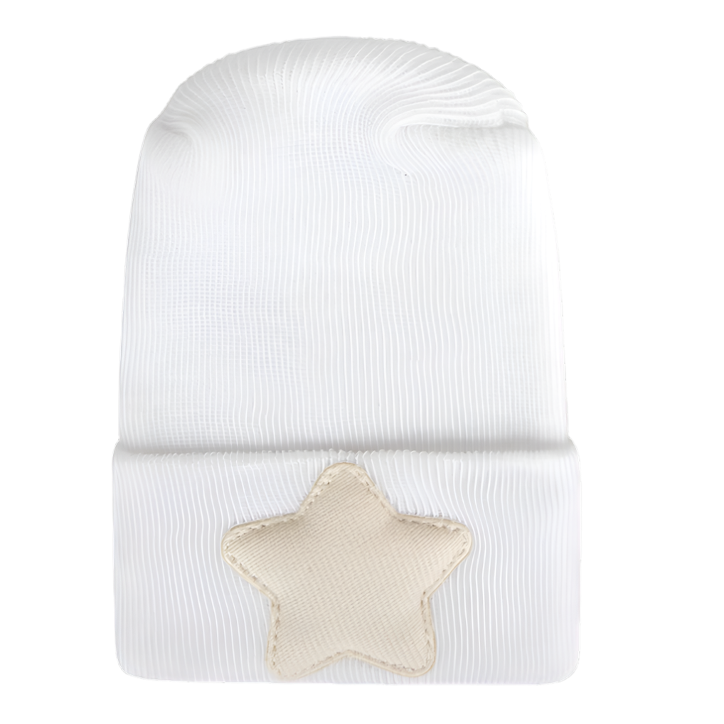 Adora Hospital Hat - Linen Cream Star