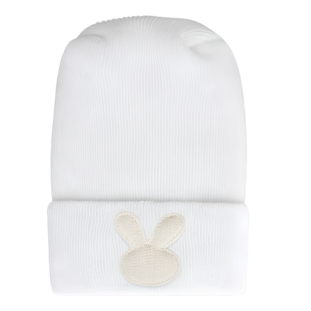 Adora Hospital Hat - Linen Ivory Bunny